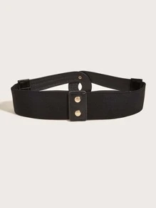 1條黑色鑲鑽腰帶 - 黑色 - 查看 3