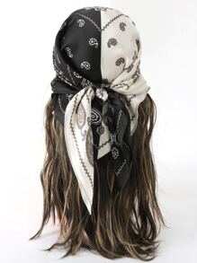 1 pieza Pañuelo con estampado de paisley, para mujer, cinta para la cabeza, pañuelo de cabeza, ideal para vestir y completar tu look