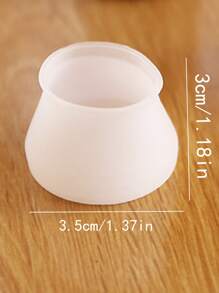 20 cái/bộ Bọc Chân Bàn Bằng Silicon, Bọc Chân Bàn Tròn Trong Suốt Cho Bàn - trắng - Xem 2