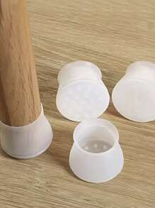 20 cái/bộ Bọc Chân Bàn Bằng Silicon, Bọc Chân Bàn Tròn Trong Suốt Cho Bàn - trắng - Xem 3