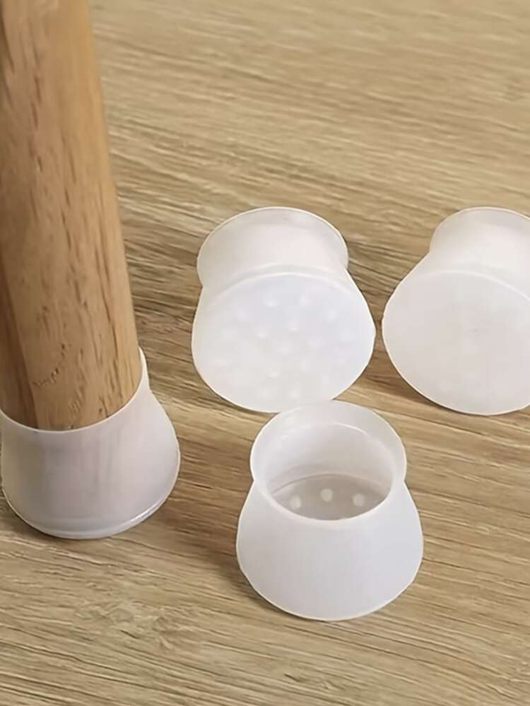 20 cái/bộ Bọc Chân Bàn Bằng Silicon, Bọc Chân Bàn Tròn Trong Suốt Cho Bàn - trắng - Xem 3