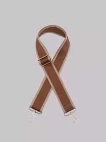 雙色背帶，包配件，DIY配件，可調節替換肩帶，時尚耐用 - 咖啡棕 - 查看 1