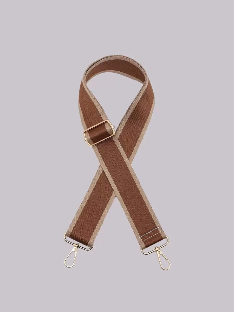 雙色背帶，包配件，DIY配件，可調節替換肩帶，時尚耐用 - 咖啡棕 - 查看 1