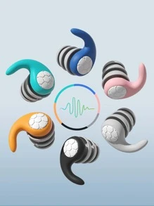 1入組矽膠極簡雙色防水耳塞 - 黑色 - 查看 3