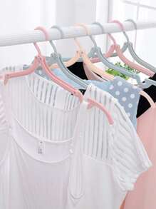 2入組/套塑膠粉色可折疊防滑衣架適用於旅行