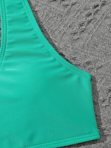 Tween Girl 3packs Tropical Print Bikini Set & Kimono Summer Beach - Multicolor - View 3