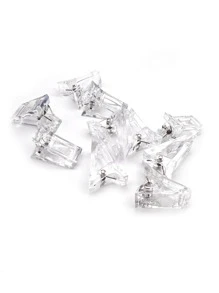 Transparent Nail Extension Fixing Clip, 10pcs Acrylic Nail Extension Tool Professional For Women And Girls - Clear - View 4