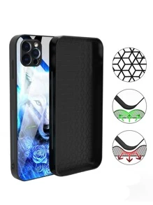 Wolf Pattern Phone Case - Orange - View 3