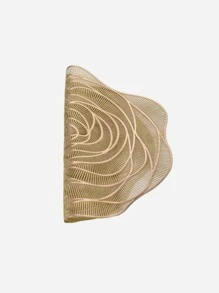 1 tấm thảm thiết kế hoa, tấm lót PVC hiện đại cho bàn ăn - Vàng - Xem 10