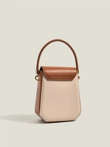 迷你字母刺繡扣飾小鹿手提包 - 彩色 - 查看 3