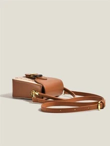 迷你字母刺繡扣飾小鹿手提包 - 彩色 - 查看 5