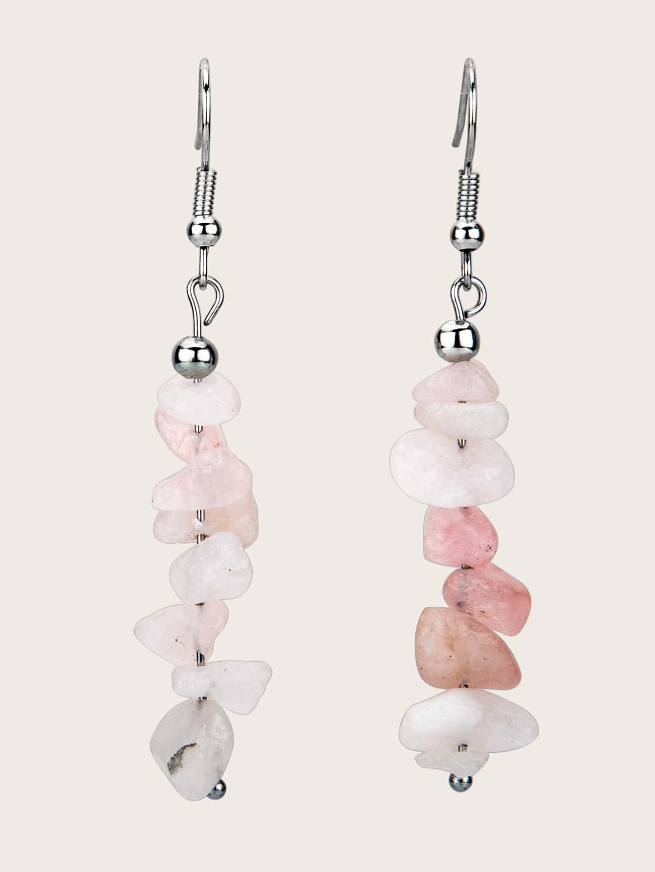 Stone Decor Drop Earrings - Multicolor - View 1
