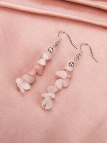 Stone Decor Drop Earrings - Multicolor - View 4