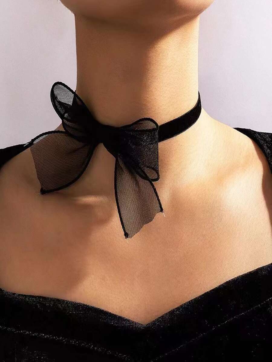Bow Decor Choker Valentines,Mom,Mother,Mother's Day,Gift