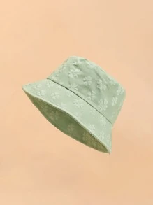 Clover Detail Bucket Hat - Green - View 1