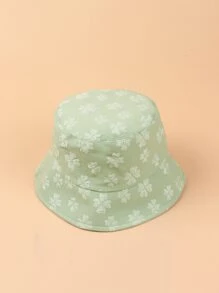 Clover Detail Bucket Hat - Green - View 2