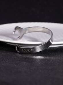 Hombres Anillo abierto llave inglesa - Plateado - Ver 1