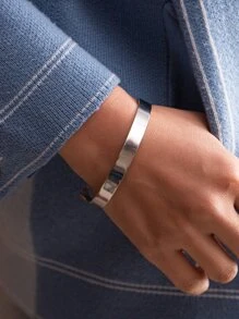 Hombres Anillo abierto llave inglesa - Plateado - Ver 2