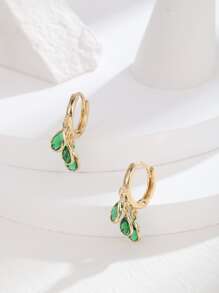 Cubic Zirconia Water Drop Earrings - Multicolor - View 3