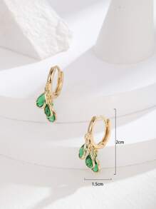 Cubic Zirconia Water Drop Earrings - Multicolor - View 4