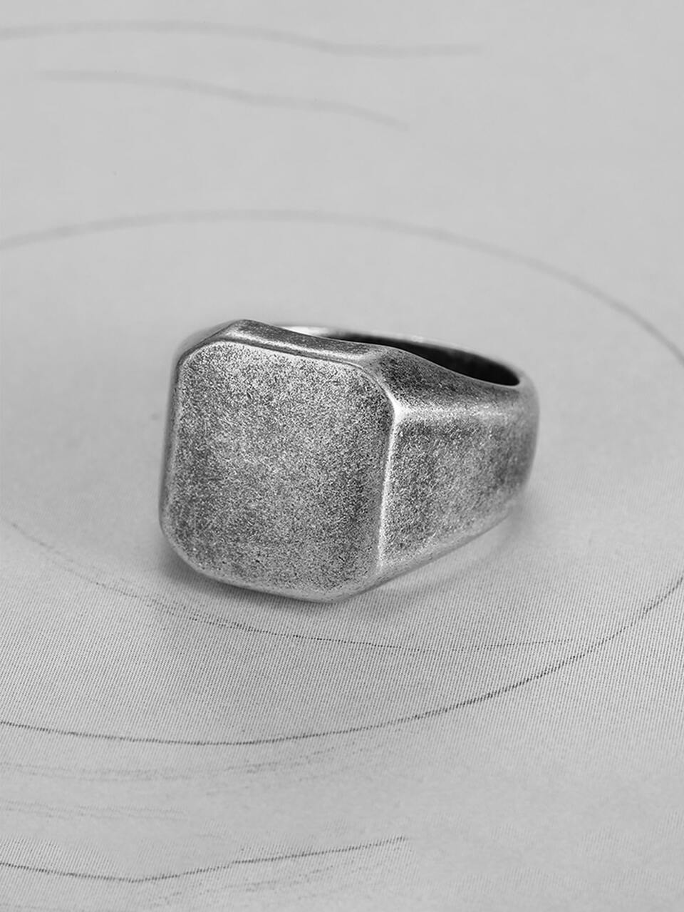 MONALLY 1pc Vintage Stainless Steel Ring, Men's Business Gift Accessory