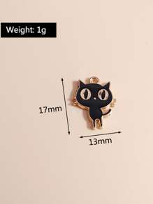 10入組/套隨機色卡通貓DIY吊墜 - 黑與白 - 查看 8