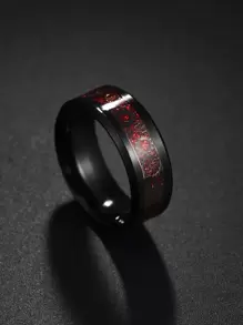 時尚流行男士齒輪裝飾環不銹鋼，適合珠寶禮物和時尚外觀 - 彩色 - 查看 1