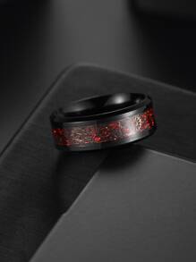 時尚流行男士齒輪裝飾環不銹鋼，適合珠寶禮物和時尚外觀 - 彩色 - 查看 2