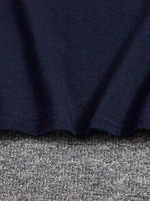 SHEIN Boys Tropical Print Tee - Navy Blue - View 4