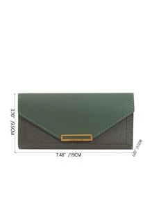 荔枝紋壓花翻蓋長款錢包