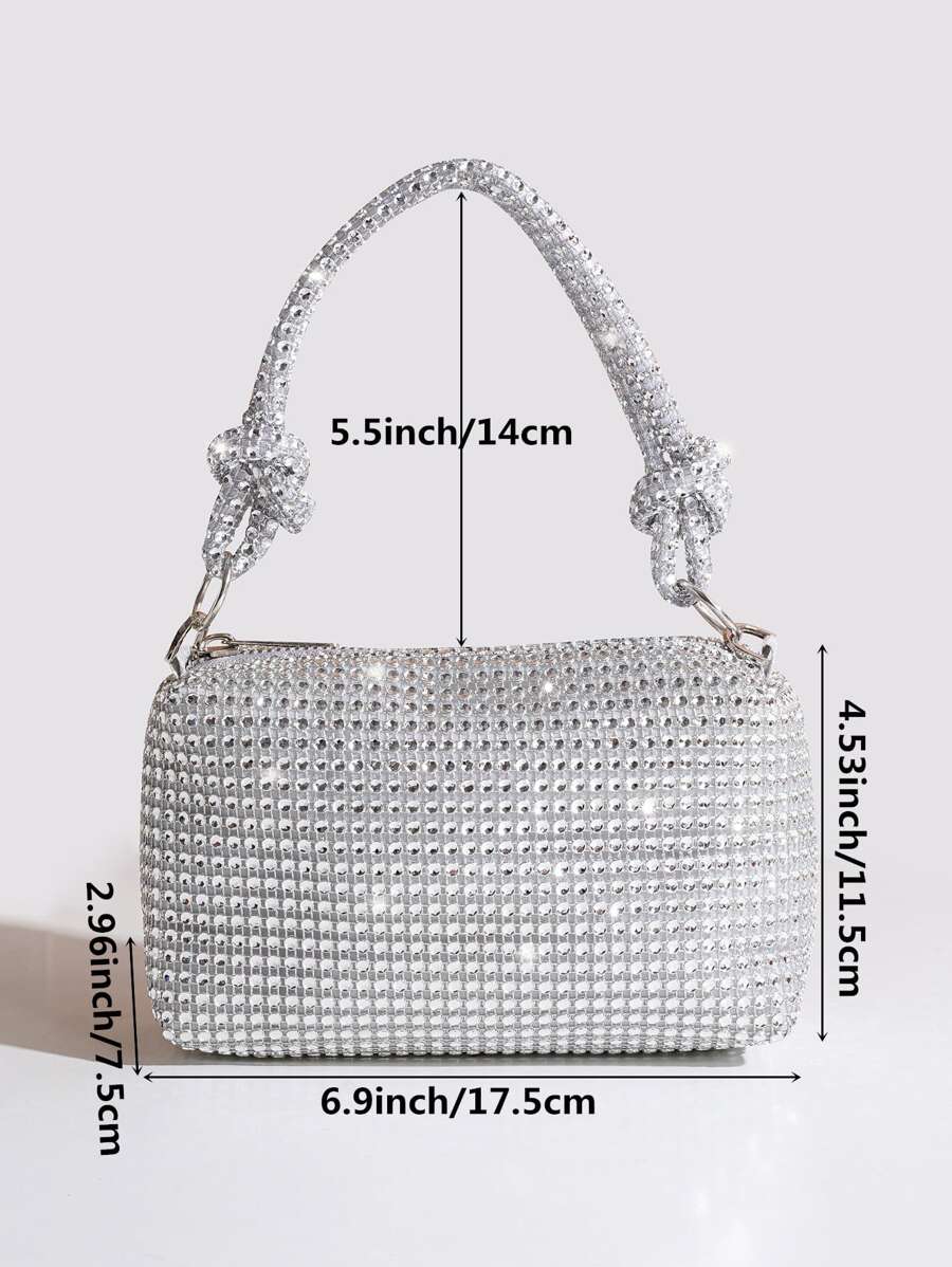 Rhinestone Decor Mini Evening Bag Clutch Purse Ladies Party Handbag