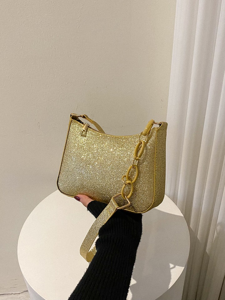 ミニ キラキラ グラマラス メタリック スクエアバッグ | SHEIN JAPAN