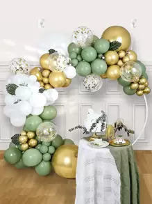 1set 180cm Round Balloon Stand, Simple White PVC Balloon Ring For Party, Holiday - White - View 2