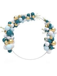 1set 180cm Round Balloon Stand, Simple White PVC Balloon Ring For Party, Holiday - White - View 3