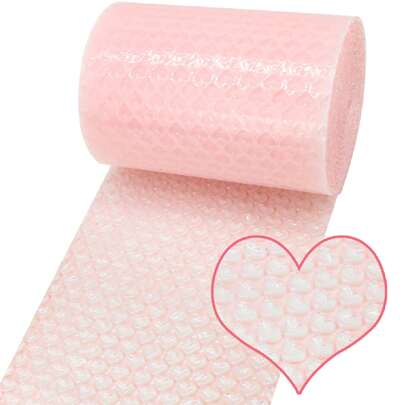 1roll PE Gift Wrap Foam, Minimalist Pink Filament Foam For Party,Cushioning Wrap For Moving & Shipping Bubble Packing Wrap For Extra Protection Clear Bubble Roll Moving Supplies Gift Packaging, Gift Decoration, Bridesmaid Gifts, Wedding Parties, Birthday Parties, Valentine Day