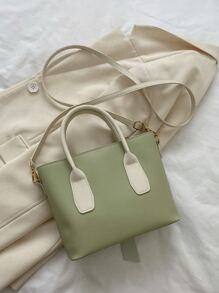 字母压纹方形包，送给妈妈的母亲节礼物 - 綠色 - 查看 5