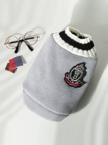 1 pezzo Canotte per animali domestici con ricamo lettera casuale