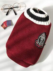 1 pezzo Canotte per animali domestici con ricamo lettera casuale