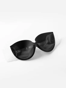 Solid Self-Adhesive Bra - Black - View 2