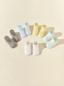 5pairs Baby Solid Socks - Multicolor - View 2