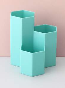 1pc Solid Color Pen Holder - Green - View 4