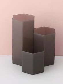 1pc Solid Color Pen Holder - Green - View 3