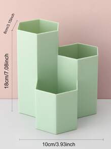 1pc Solid Color Pen Holder - Green - View 7