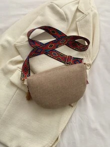 Tassel Decor Bum Bag - Red - View 7