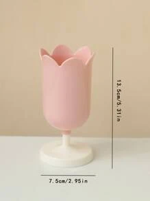 1 pieza Bote para lápices con diseño de flor - Rosa - Ver 3