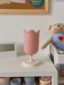 1 pieza Bote para lápices con diseño de flor - Rosa - Ver 5