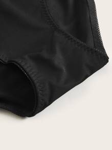 Kontrastmaska Krås Enkel Kvinnor Sexiga Underkläder - Svart - Visa 3