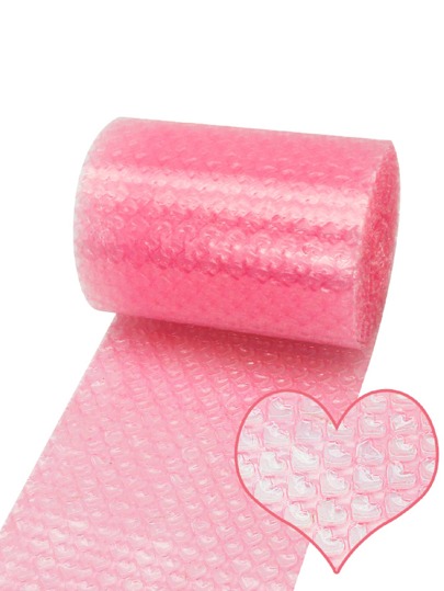 1 rollo de relleno de espuma de regalo de estilo moderno con patrón rosa para fiestas, envoltorio amortiguador para mudanzas y envíos, película burbuja para protección extra, suministros de mudanza, envoltura de regalo, decoración de regalo, regalos de damas de honor, fiestas de bodas, fiestas de cumpleaños