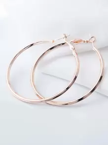 1 Pair Fashionable Twisted Heart Circle Hoop Earrings, Minimalist Design Metal Earrings, Versatile For Daily, Parties, Gifts