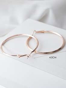 1 Pair Fashionable Twisted Heart Circle Hoop Earrings, Minimalist Design Metal Earrings, Versatile For Daily, Parties, Gifts